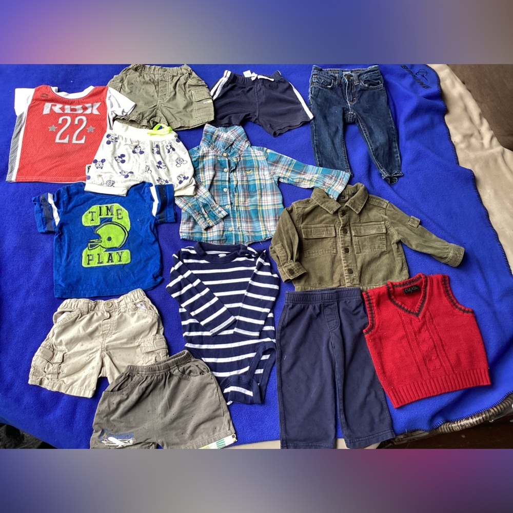 13 PS 12 months boy clothing-shirt/corduroy jacket/pant/shorts/bodysuit/vest